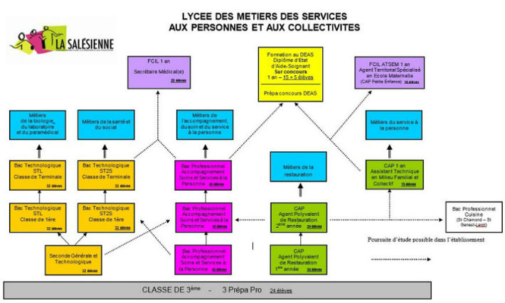 Formations proposées au lycée La Salésienne - petit format